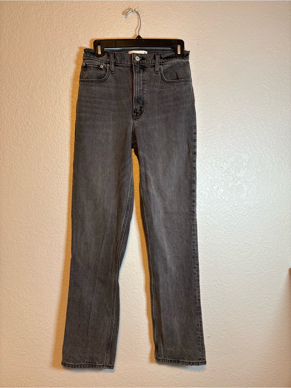 Abercrombie & Fitch The 90s Straight Ultra High Rise 25 / 0 Long Jeans Black